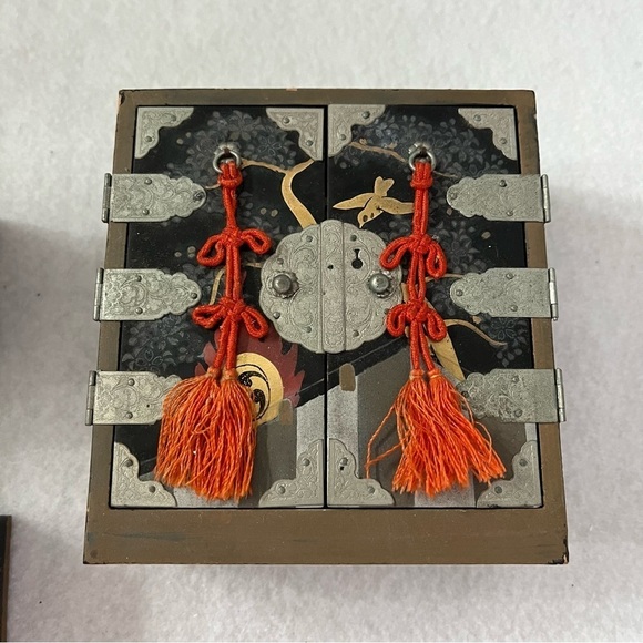 Set of 4 JAPAN MINI FURNITURE SET Chest of Drawers Trunks Black - Picture 8 of 16